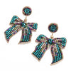 Beaded bow earrings 