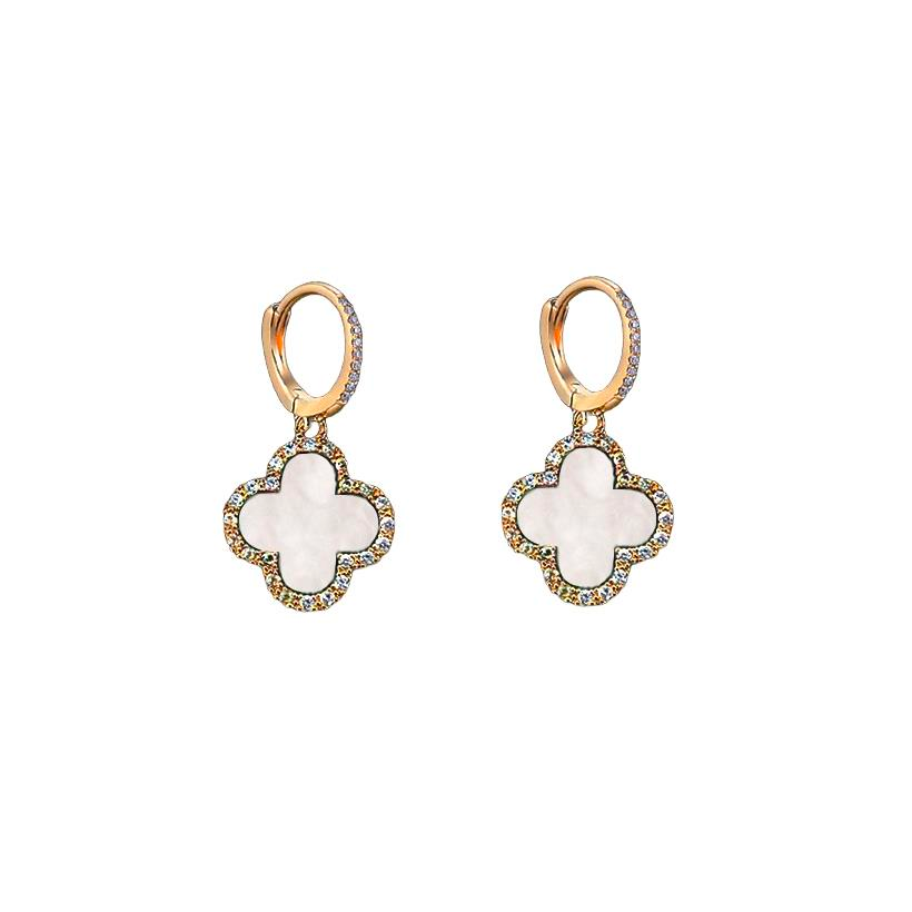 White leaf earrings hotsell