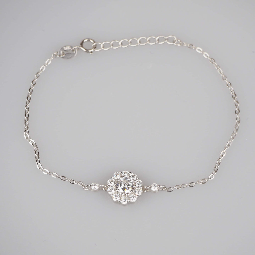 Poppy Clear Bracelet Silver
